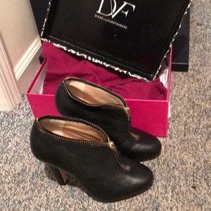Diane vonFurstenberg Black leather booties